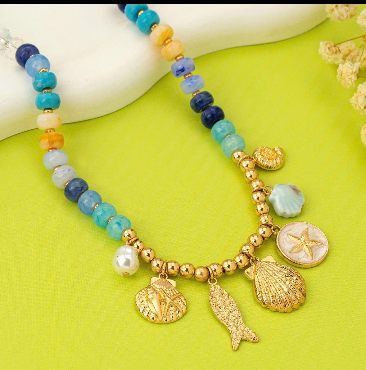 Sky Coastal Charm Necklace