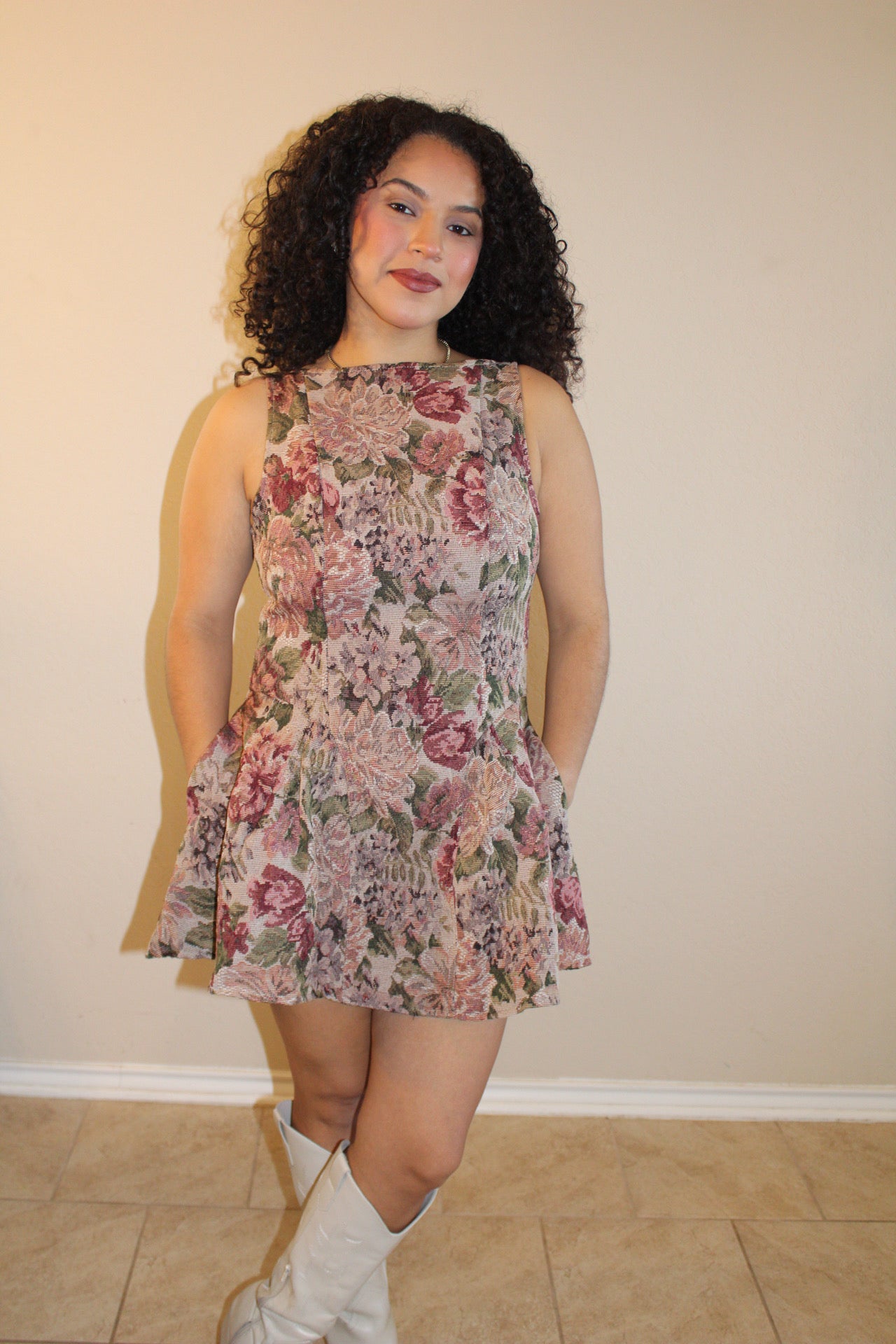 Freya Vintage Floral Mini Flare Dress