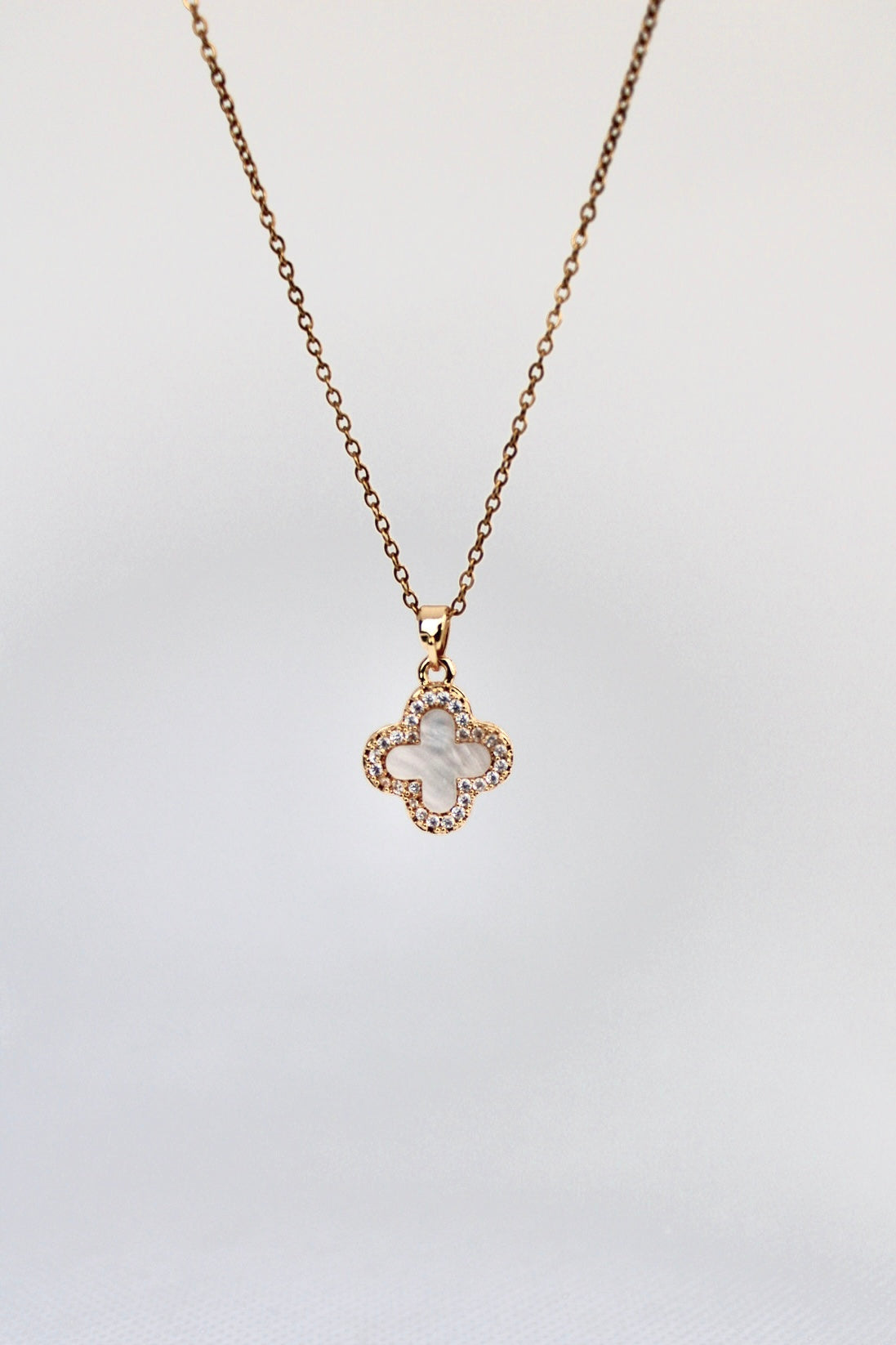 Diamond Lucky Clover Necklace