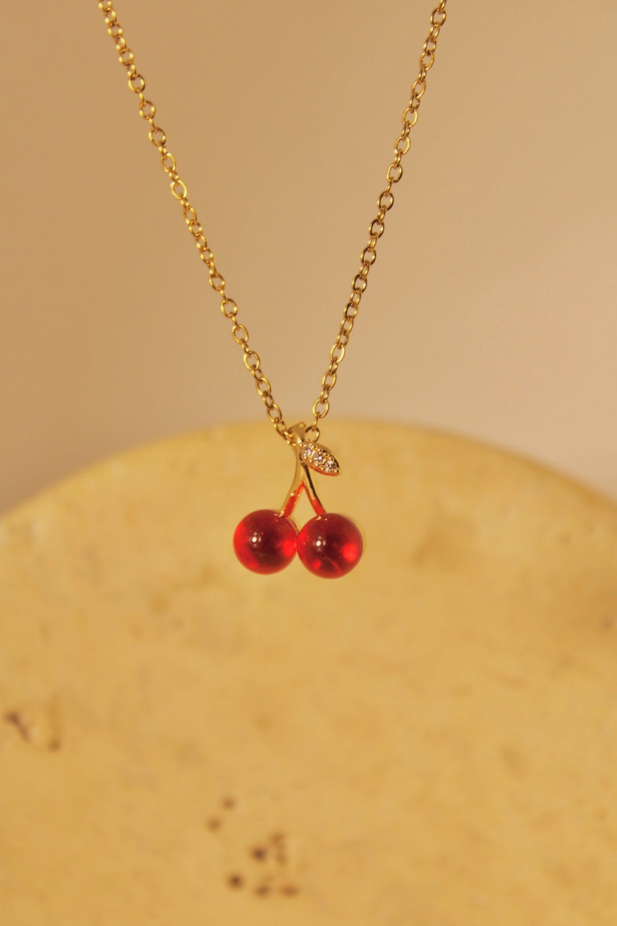 Hazel Diamond Cherry Charm Necklace – The Dulce Vida