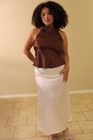 Maureen Satin Halter Top