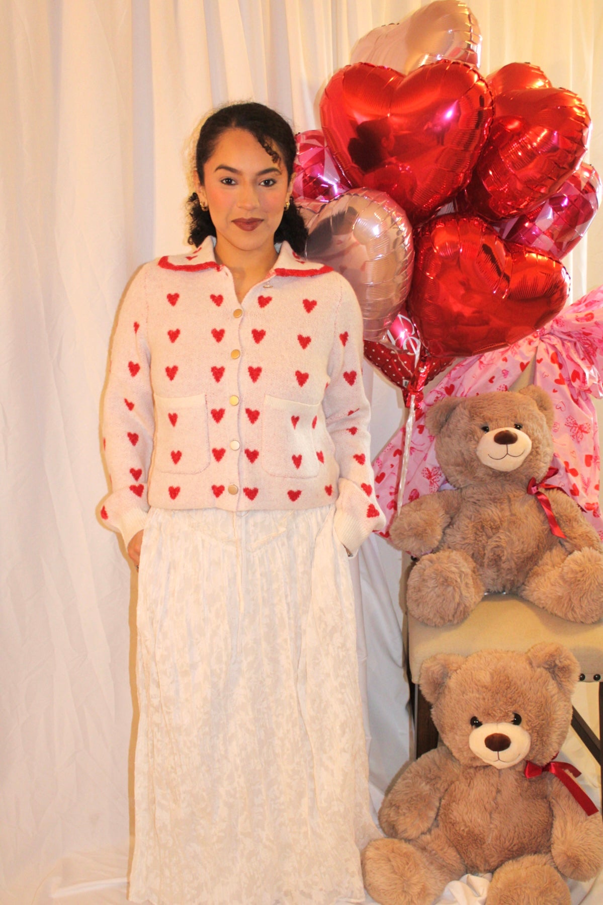 Cupid's Cozy Heart Cardigan