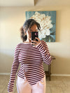 Cranberry Cream Pie Asymmetrical Sweater