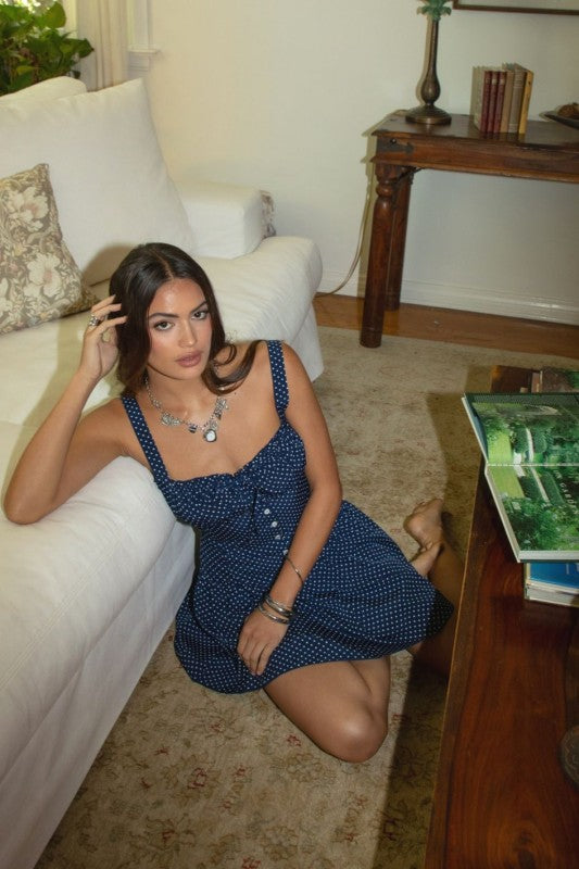Elle Corset Polka Dot Dress
