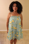 Adara Striped Lemon Dress