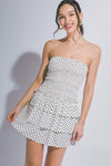 Eleanor Strapless Polka Dot Dress