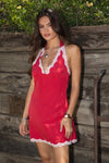 Lexi Lace Polka Dot Halter Dress