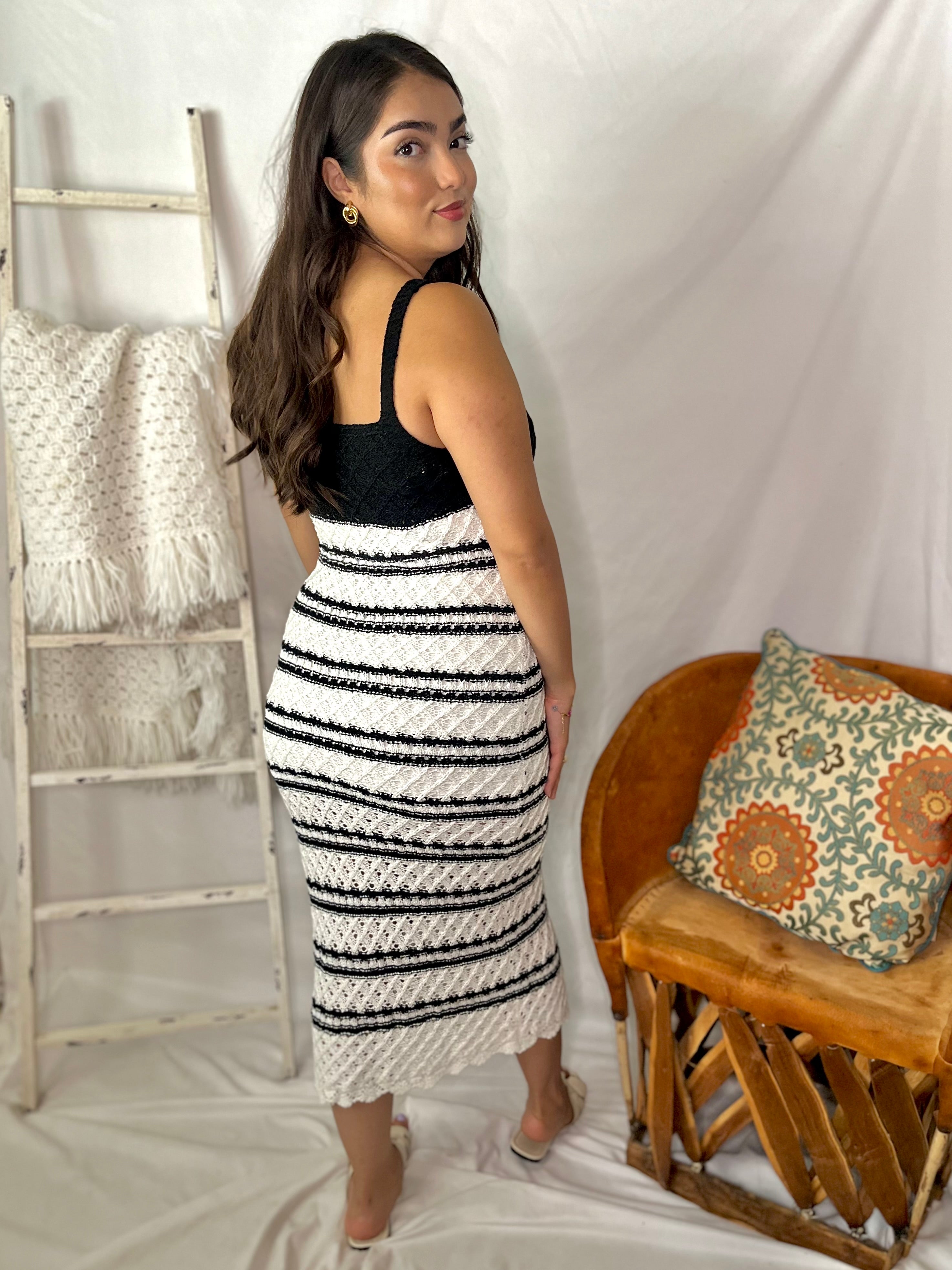 Stardust Stripes Knitted Dress