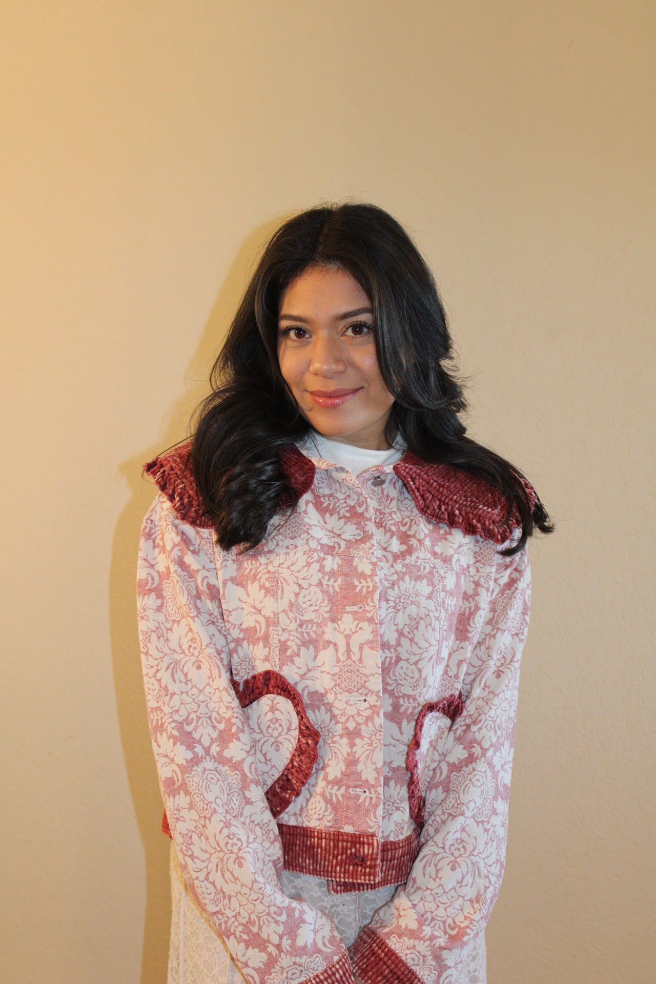 Lilly Mae Vintage Floral Jacquard Jacket