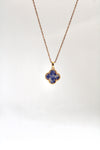 Vintage Porcelain Clover Necklace