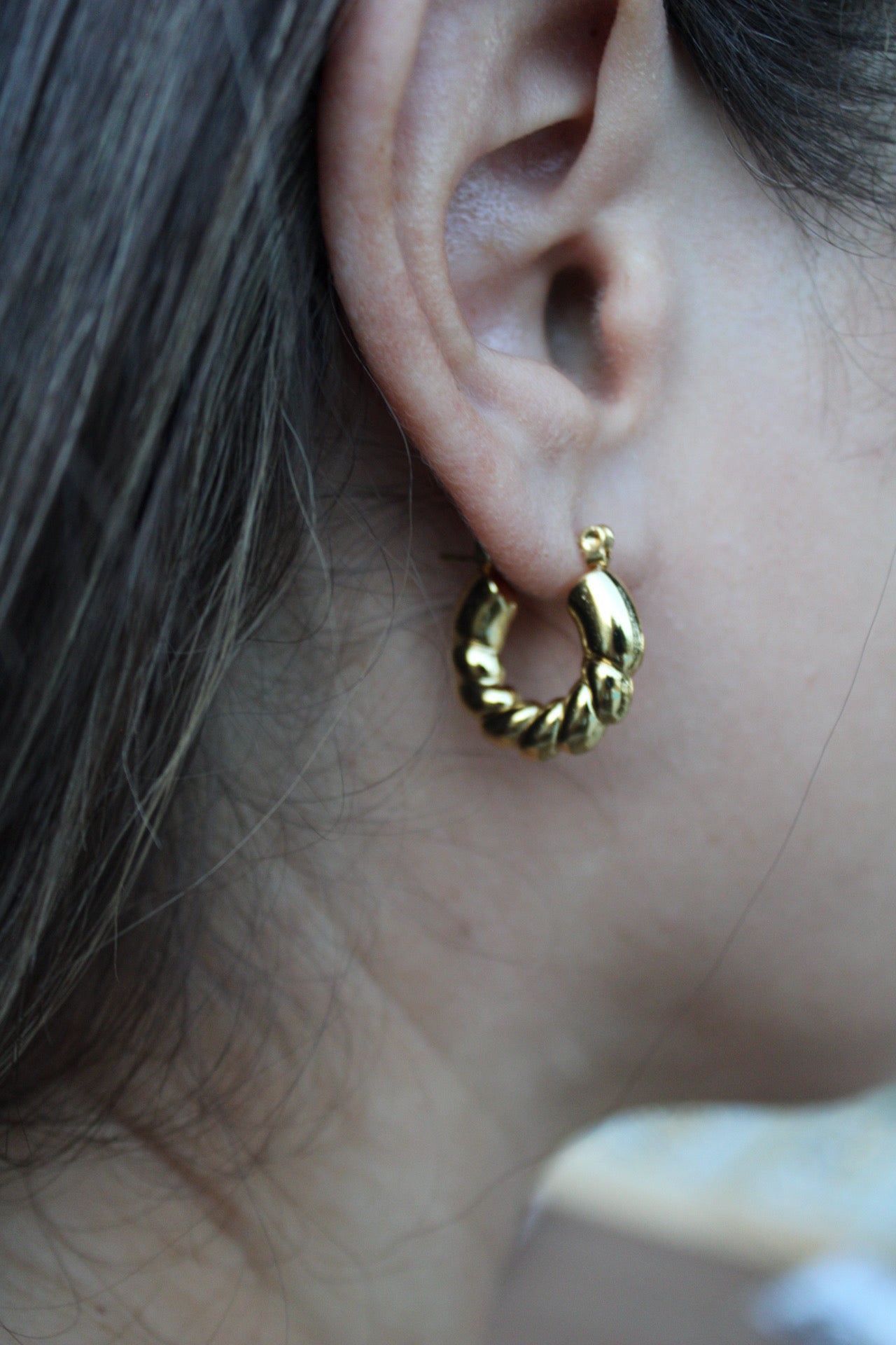 Calei Chunky Twist Hoops