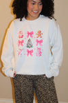 Christmas Gingerbread Bow Print Sweater