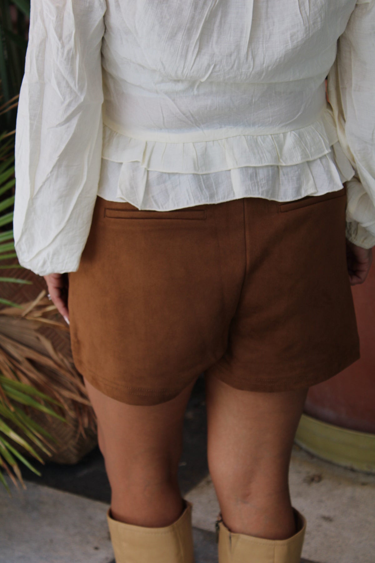 Autumn Night Suede High Waist Shorts