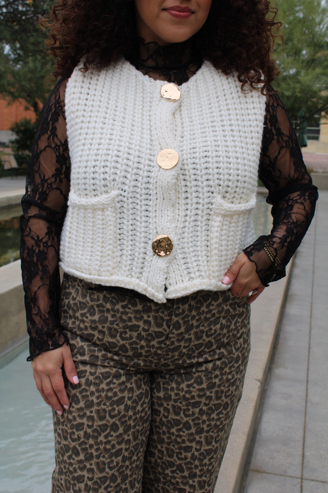 Valeria Knitted Button Top