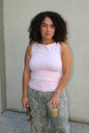 Frances Bubblegum Ruched Top