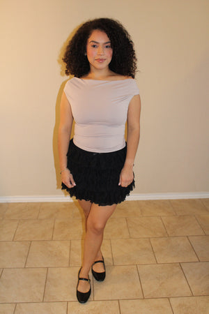 Claudia Lace Tiered Mini Skort