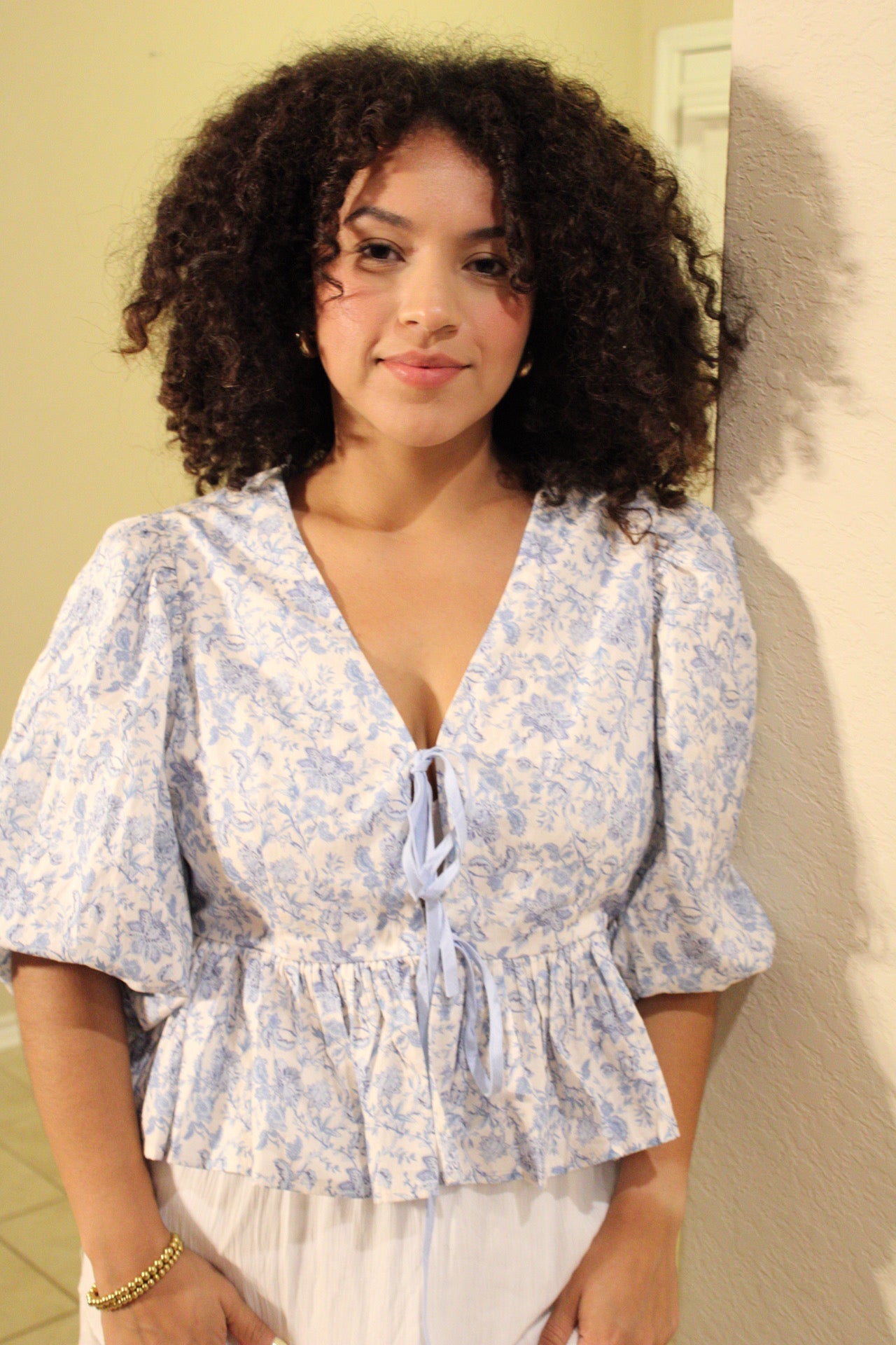 Pria Puff Sleeve Floral Top