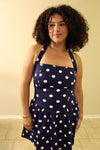 Nancy Halter Polka Dot Flared Mini Dress