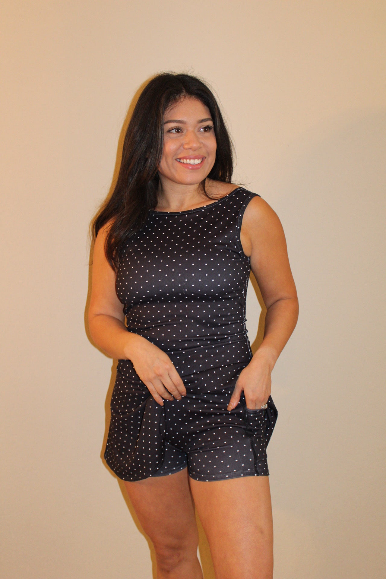 Penny Polka Dot Drop Waist Dress