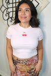 Cherry Graphic Crop Tee