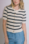 Charise Timeless Striped Knit Cardigan