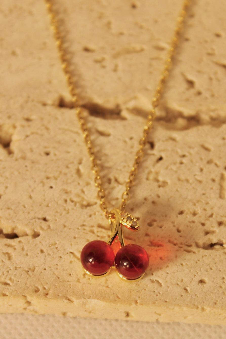 Hazel Diamond Cherry Charm Necklace – The Dulce Vida