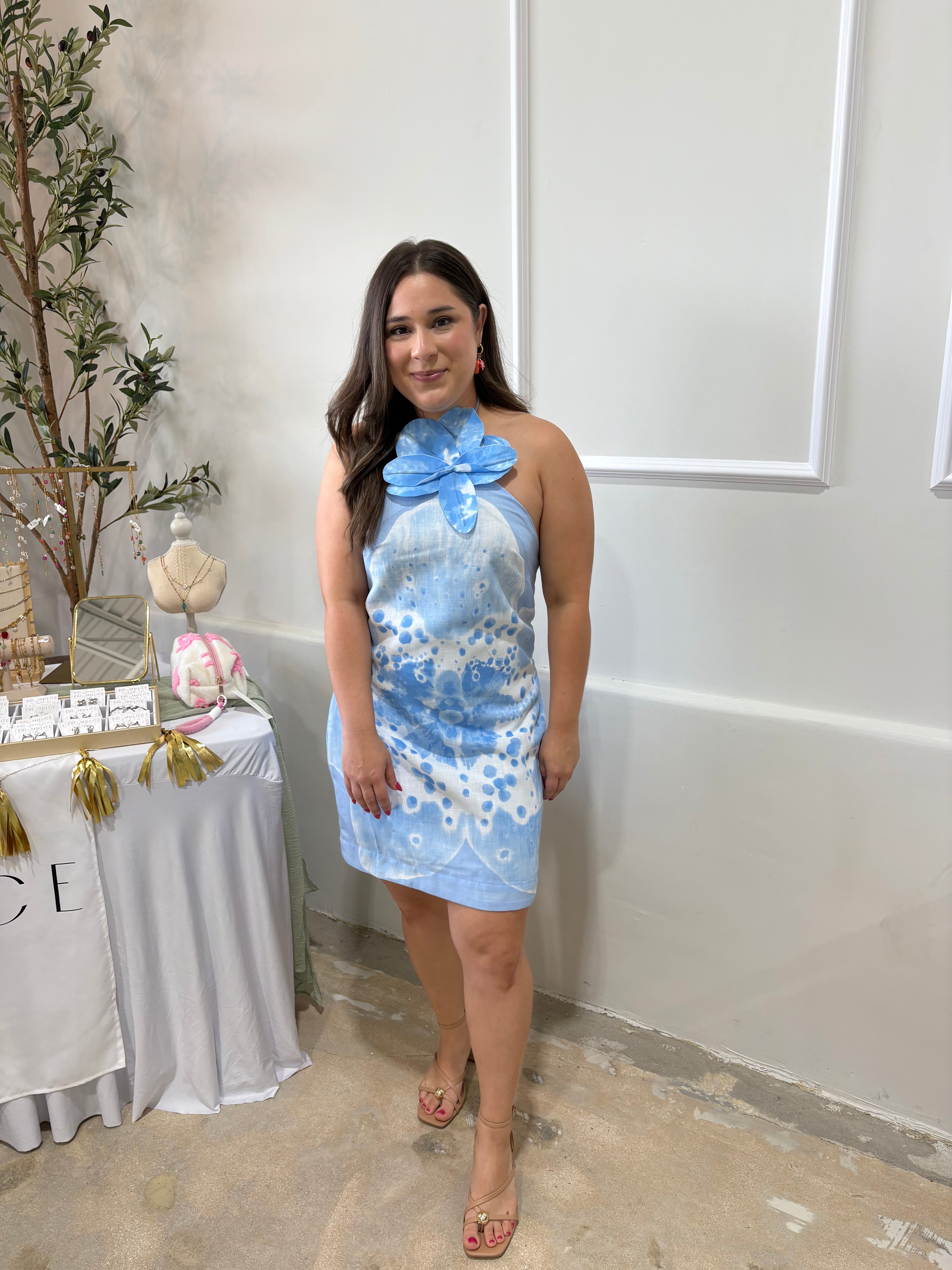 Alana Orchid Halter Dress