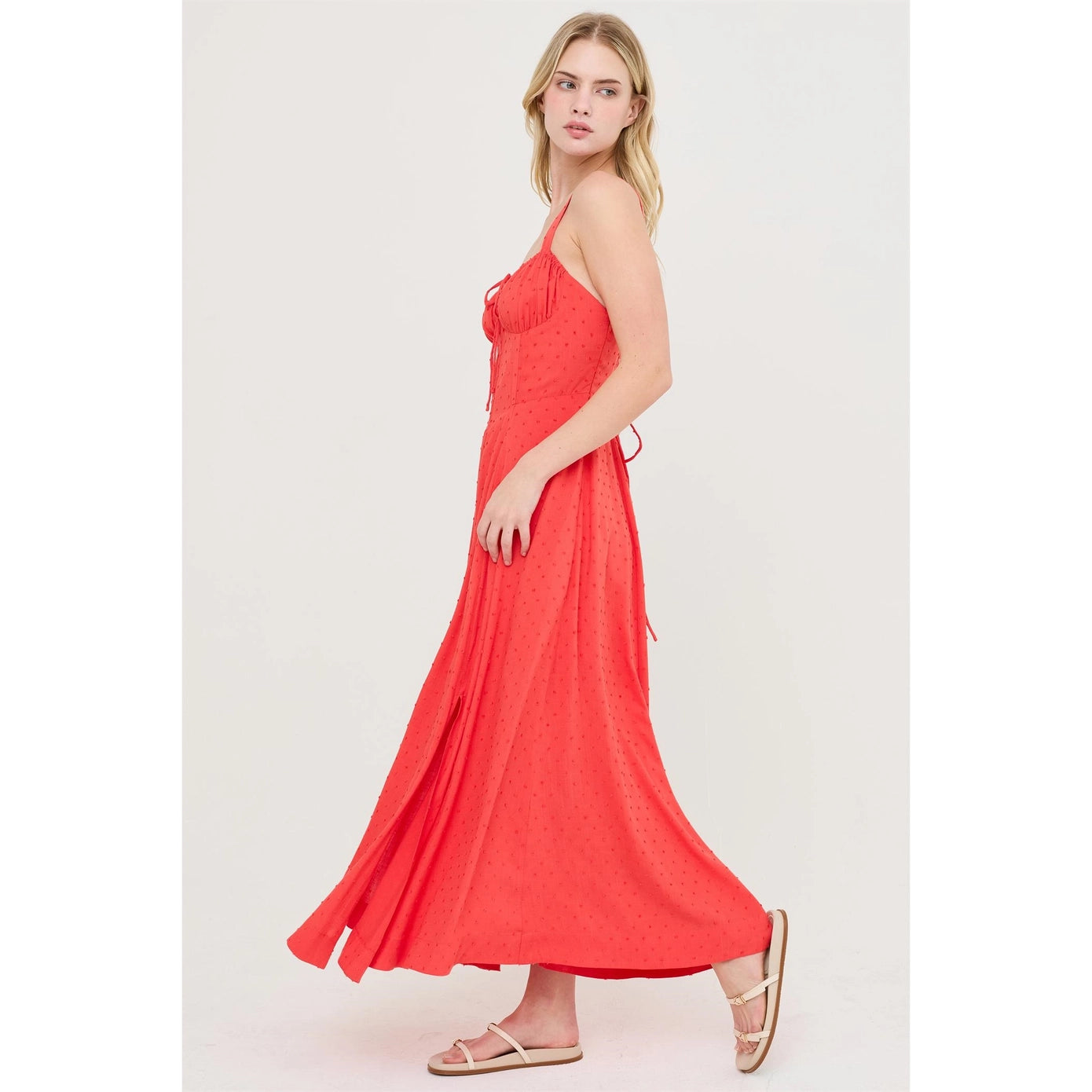 Baevly Corset Boned Tie Back Dress