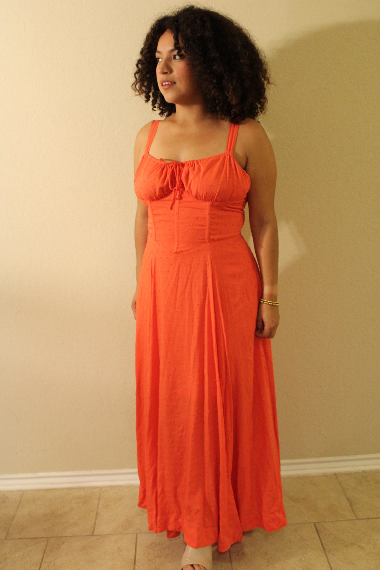 Baevly Corset Boned Tie Back Dress
