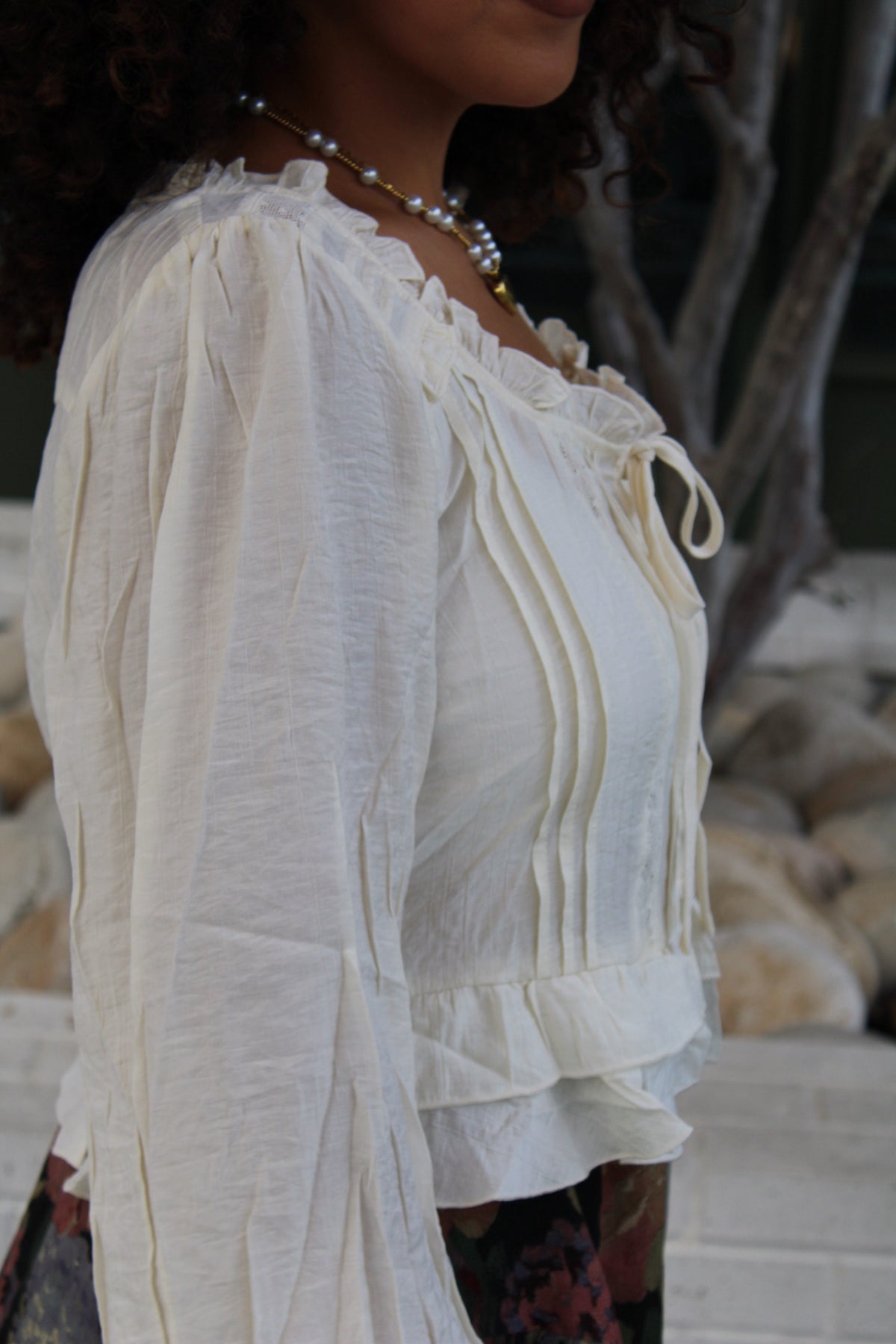 Cozy Autumn Ruffle Long Sleeve Blouse Top