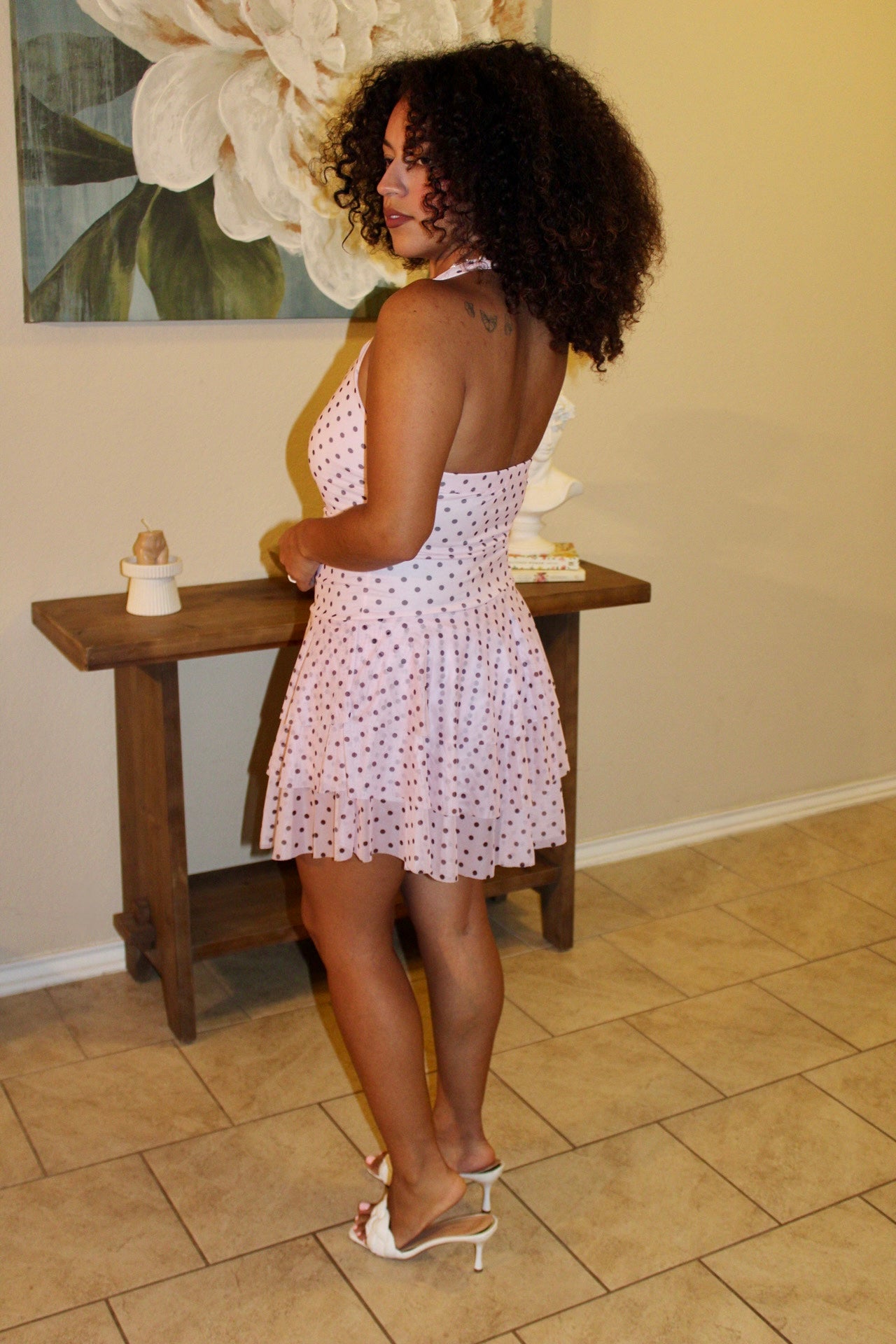 Eudora Halter Polka Dot Dress