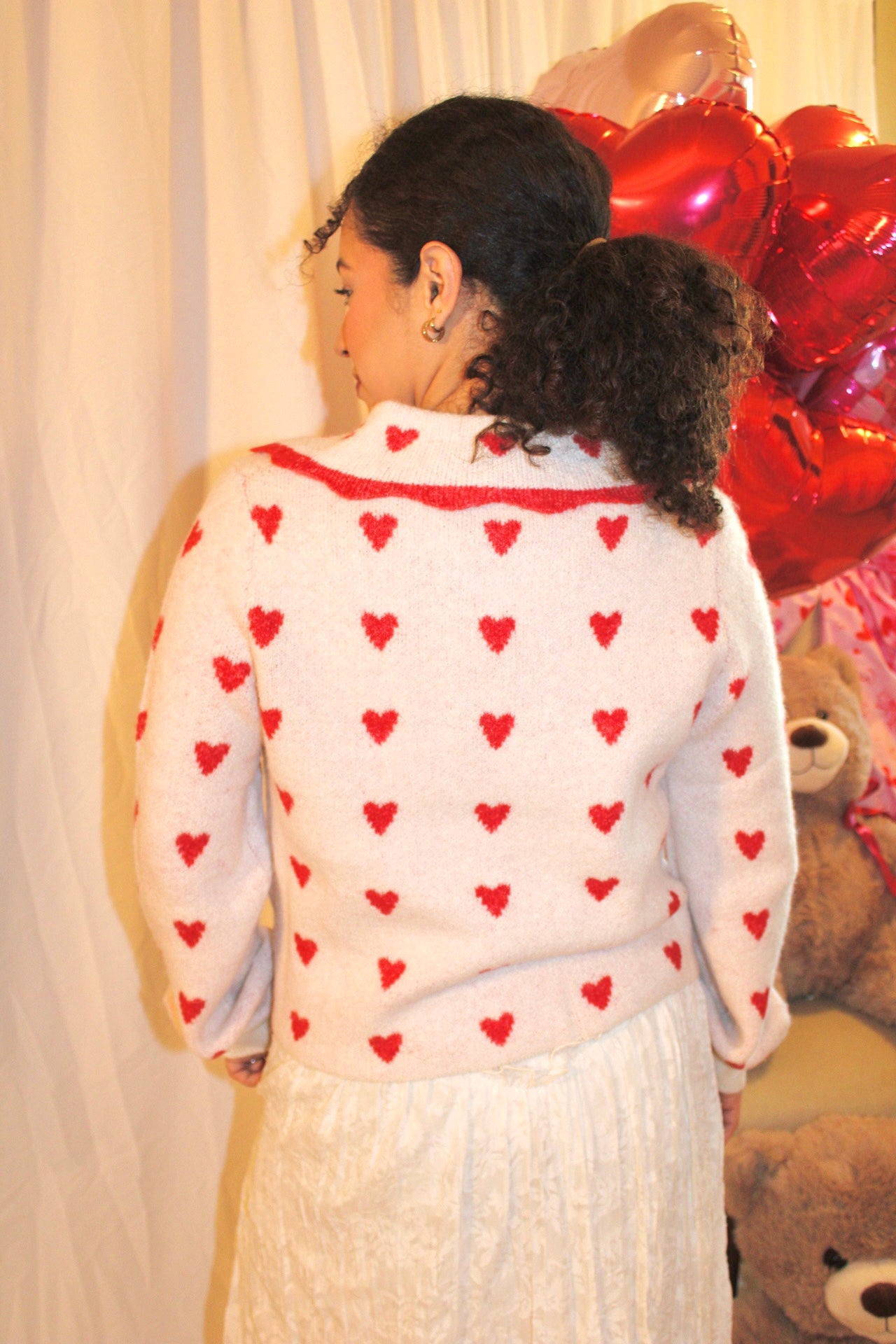Cupid's Cozy Heart Cardigan