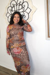 Kalina Leopard Floral Mesh Top