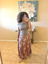 Rose Garden Ruffle Midi Skirt