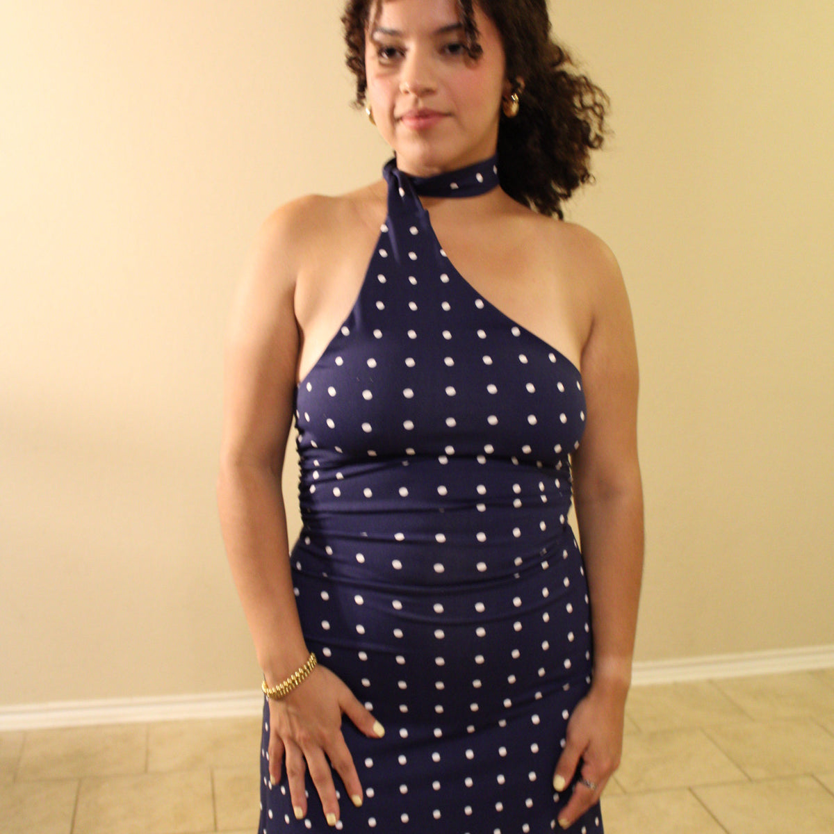 navy blue choker dress Navy blue choker dress with sleeves
