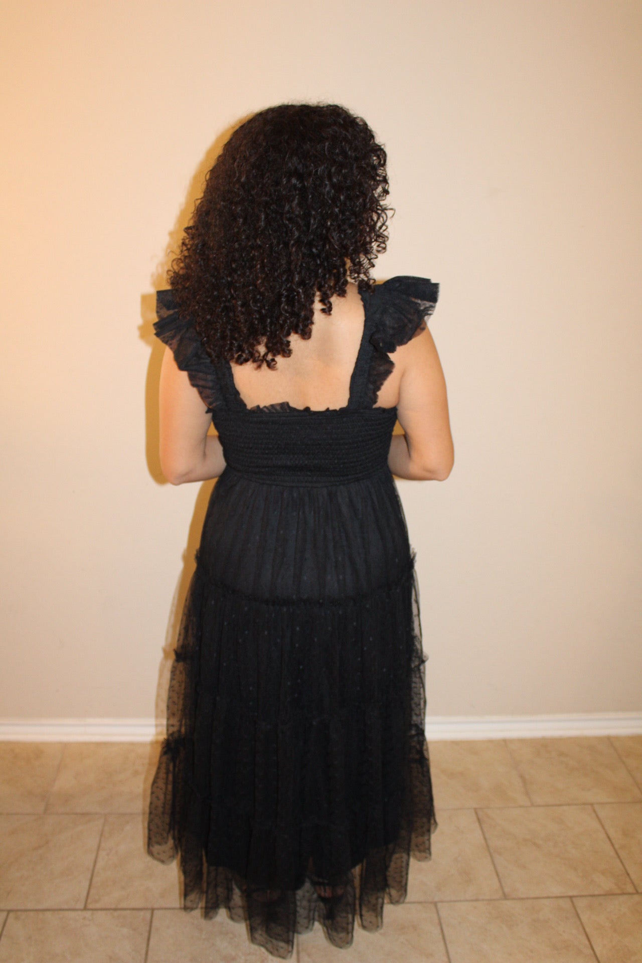 Cecily Polka Dot Smocked Tiered Dress