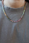 Rivera Rainbow Gemstone Tennis Necklace
