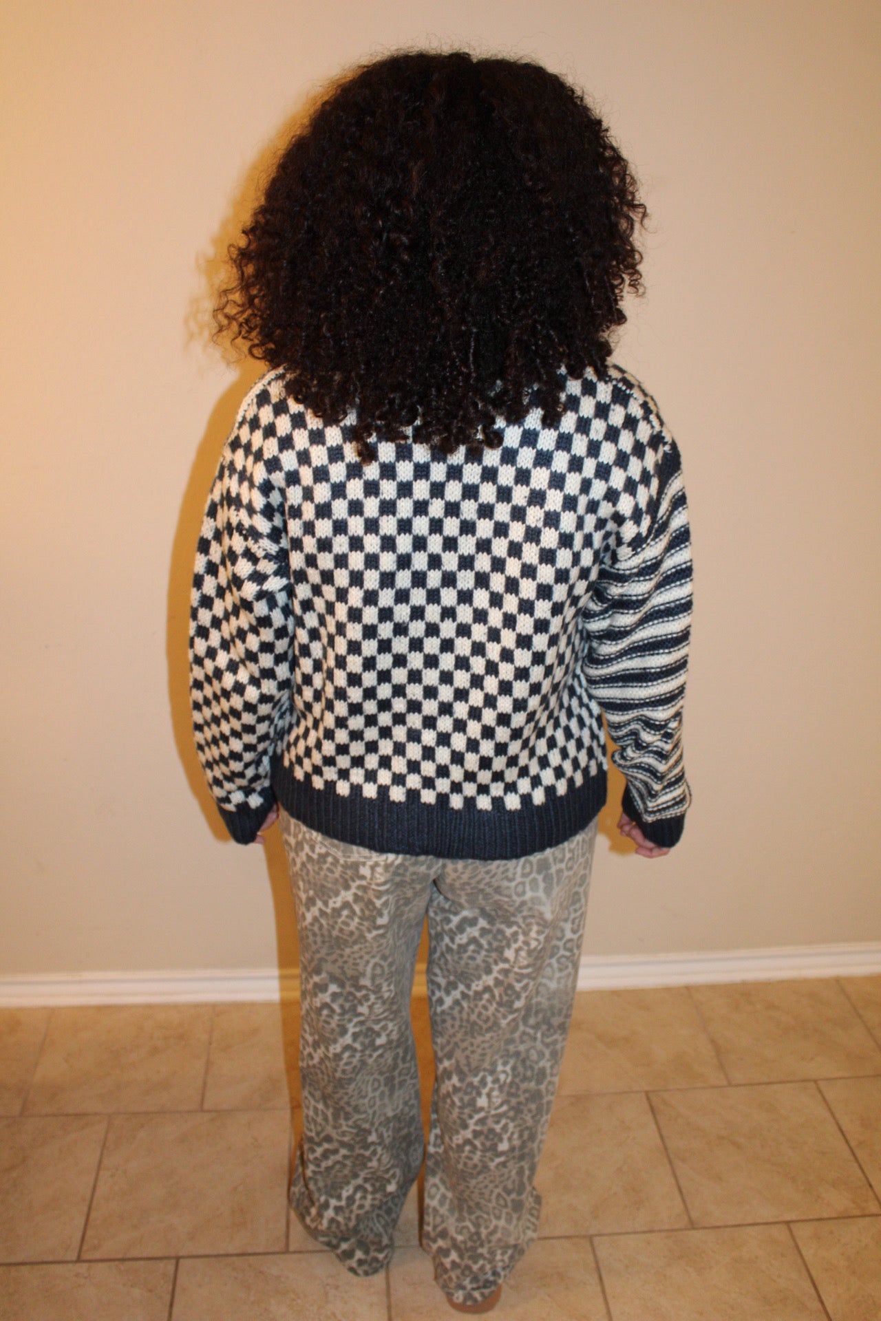 Cami Checkered Cardigan