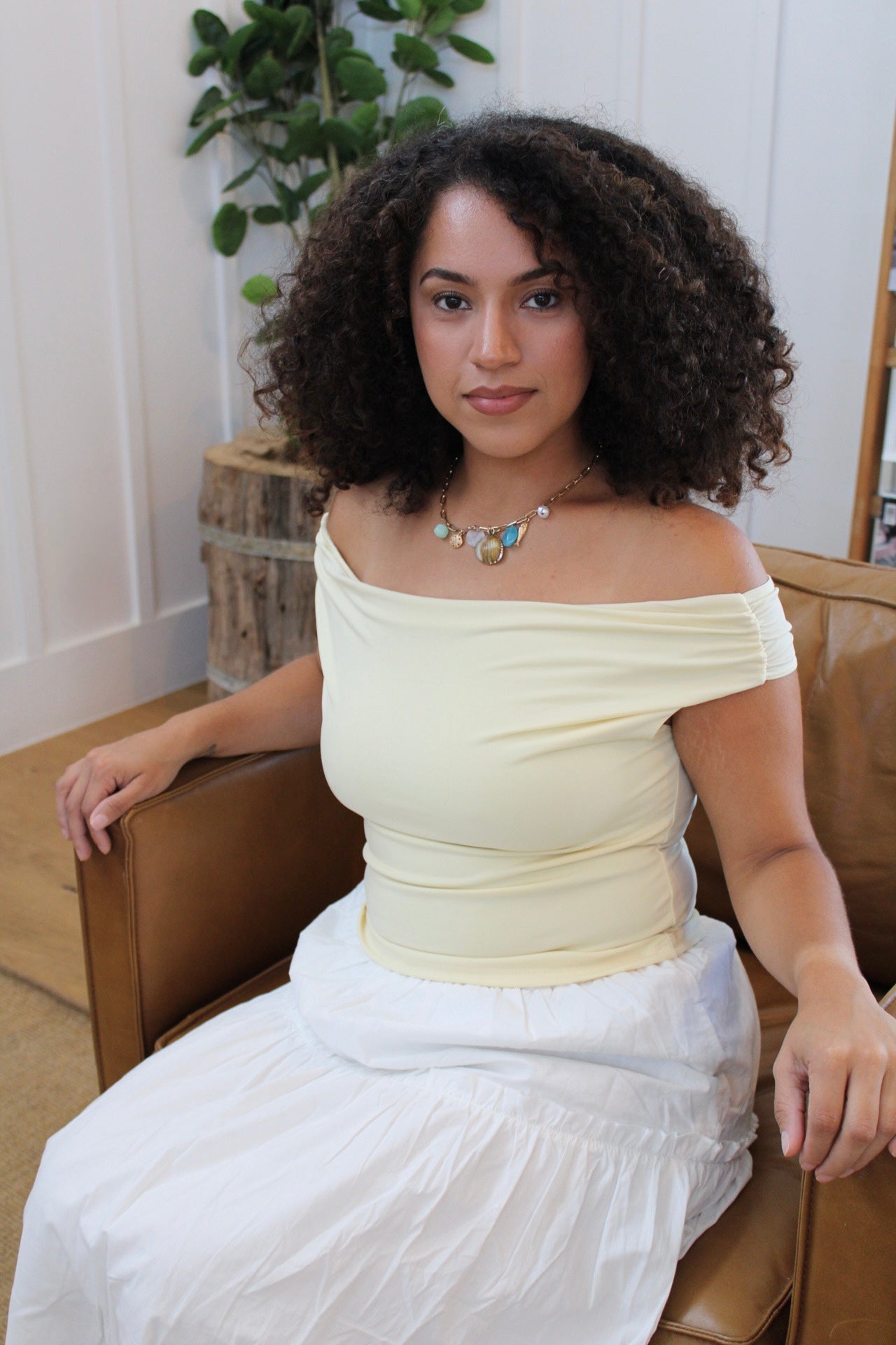 Kimmie Off The Shoulder Elevated Basic Top