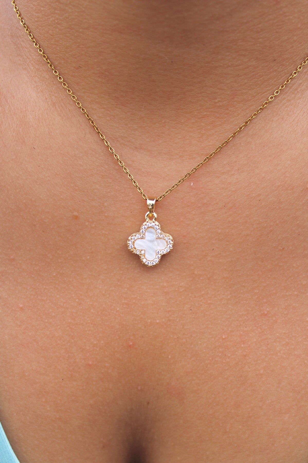 Diamond Lucky Clover Necklace