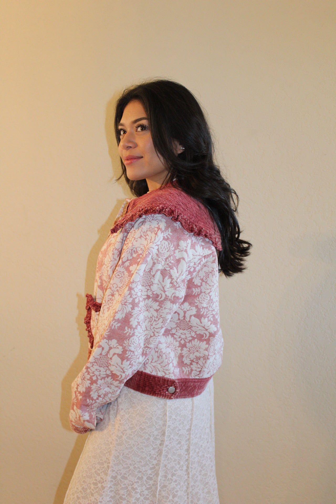 Lilly Mae Vintage Floral Jacquard Jacket