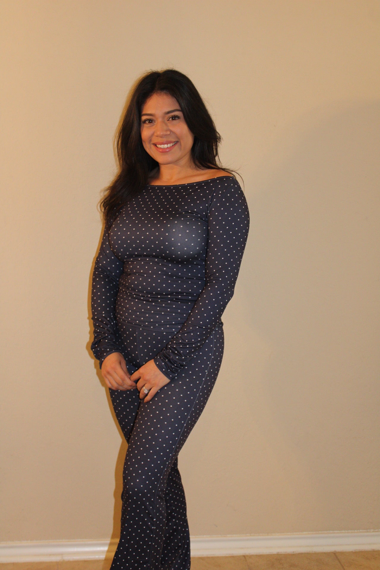 Jane Polka Dot Soft Knit Pant Set