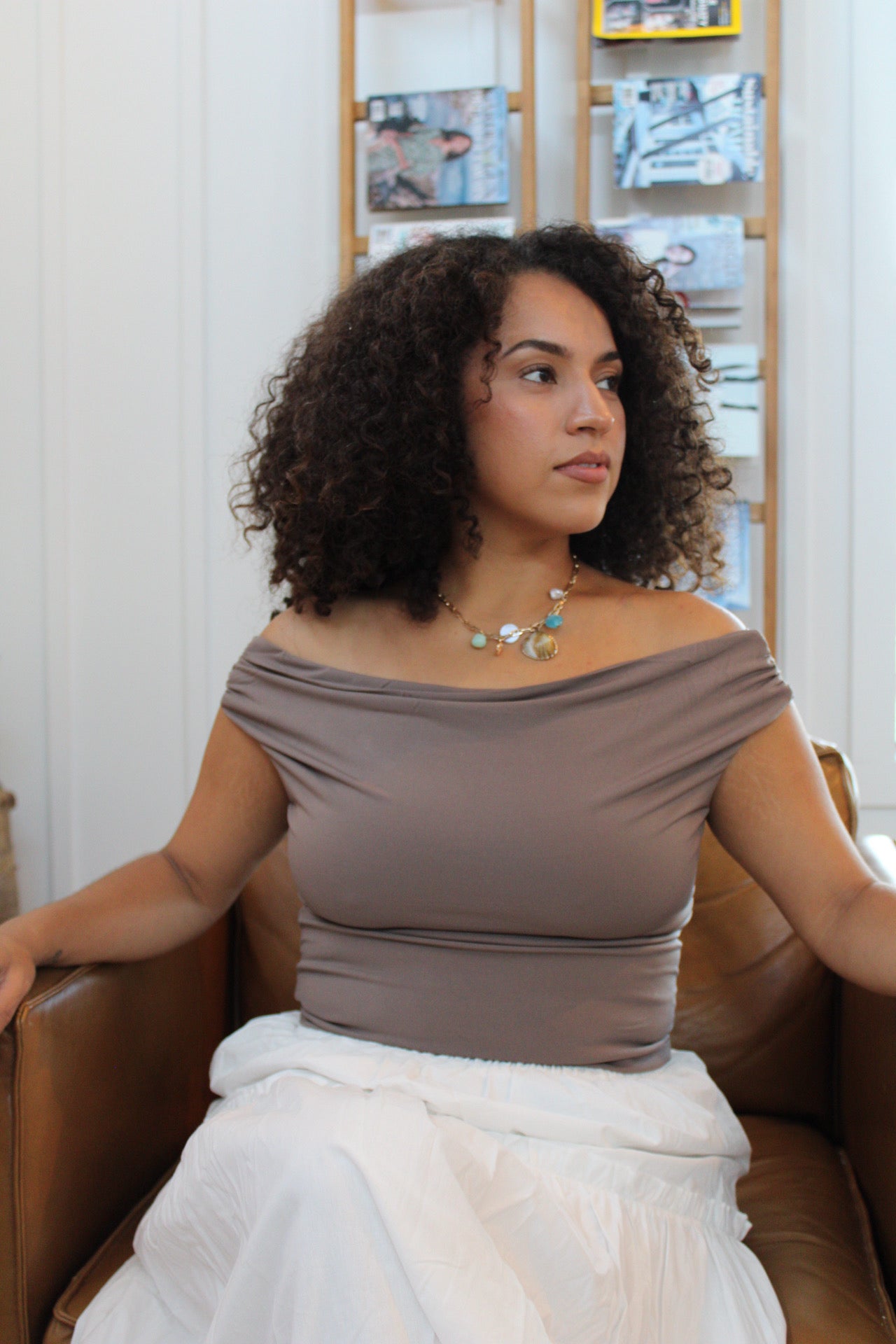 Kimmie Off The Shoulder Elevated Basic Top