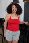 Connie Built in Bra Halter Top