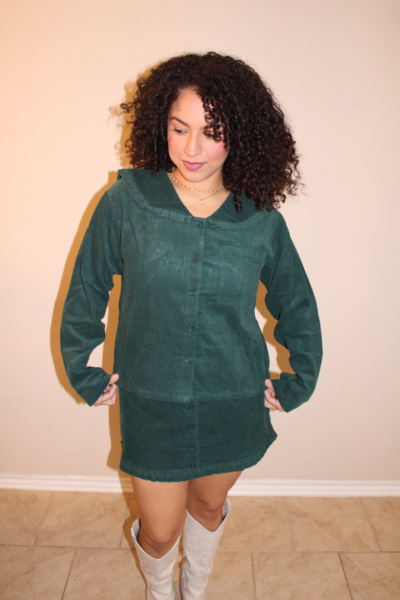 Merry Me Green Skirt Set