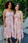 Lilah Bohemian Patchwork Midi Dress