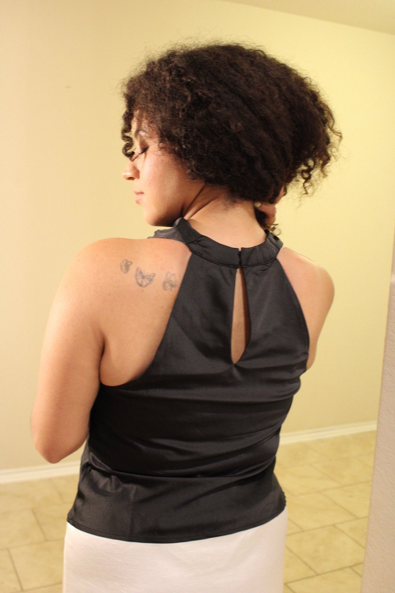 Maureen Satin Halter Top