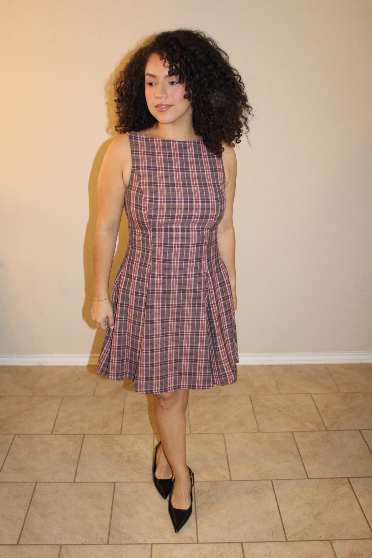 Rae Flare Plaid Dress
