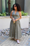 Nichole Vintage Checkered Halter Dress