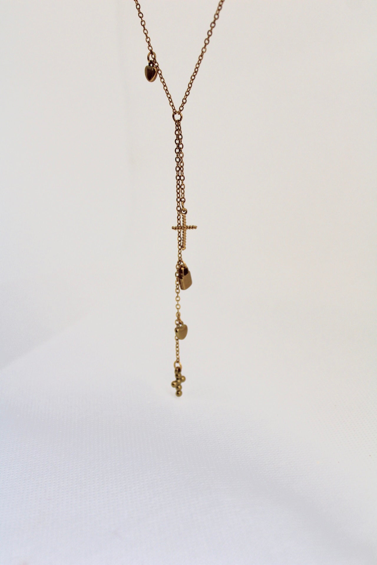Denise Deep V Dainty Charm Necklace